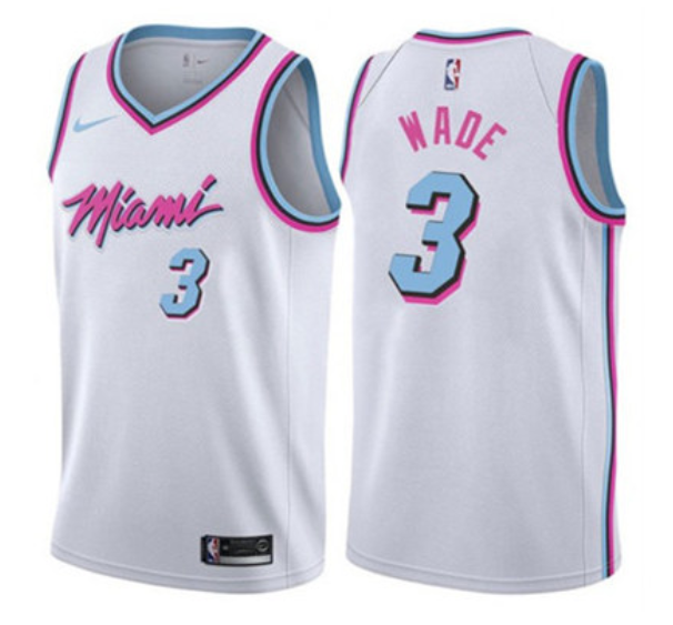 Toddlers Miami Heat #3 Dwyane Wade White Stitched Basketball Jersey